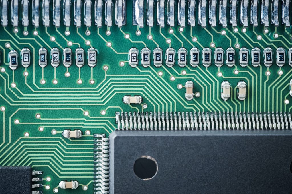 processor and circuit board closeup