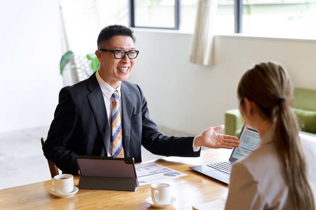 Asian business people having a meeting